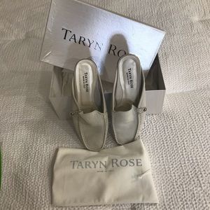 Taryn Rose Suede Mule in robins egg blue!